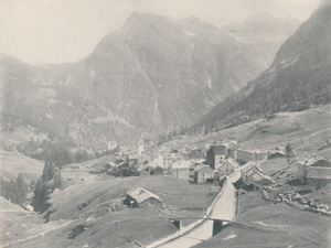 Antique photo-engravings of Switzerland from 1892